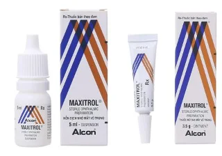 Lék na oční zánět Maxitrol (dexamethason, neomycin, polymycin B)